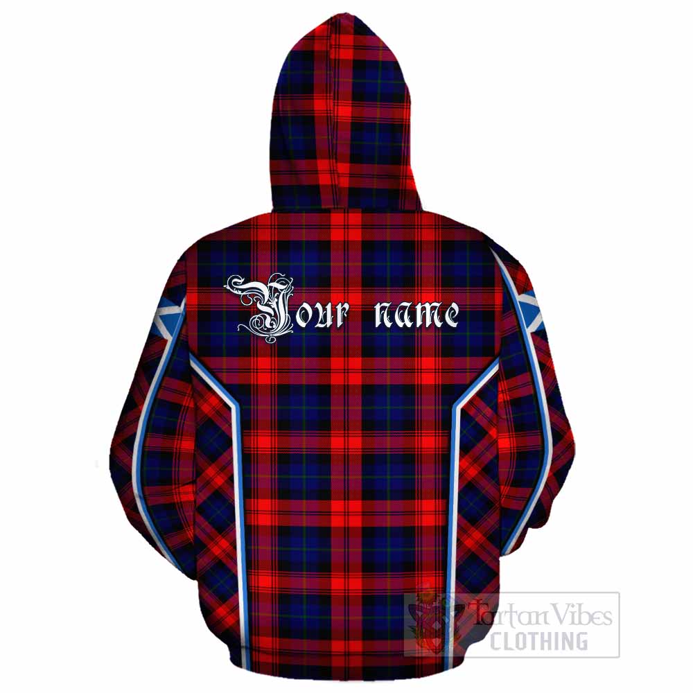 Mclaughlin Tartan Crest Cotton Hoodie Scotland Coat of Arm Flag Style - Tartan Vibes Clothing