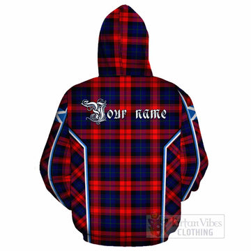 Mclaughlin Tartan Crest Cotton Hoodie Scotland Coat of Arm Flag Style