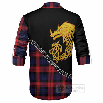 McLaughlin Tartan Crest Ghillie Shirt Legendary Dragon Knot Half Style