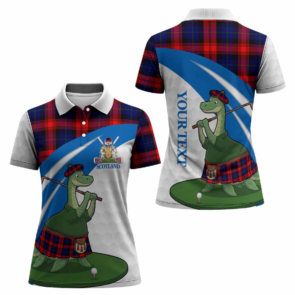 McLaughlin Tartan Crest Golf Nessie Women Polo Shirt Loch Ness Monster Sporty Style