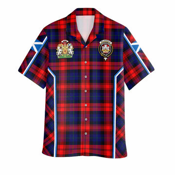 Mclaughlin Tartan Crest Hawaiian Shirt Scotland Coat of Arm Flag Style - Tartan Vibes Clothing