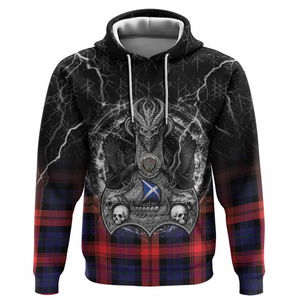 McLaughlin Tartan Crest Hoodie Celtic Odin's Raven Legacy