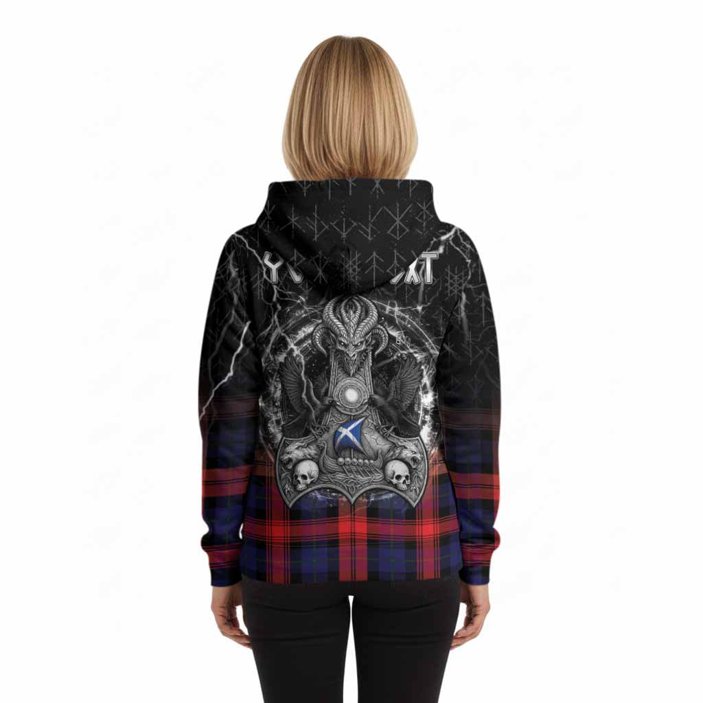 McLaughlin Tartan Crest Hoodie Celtic Odin's Raven Legacy