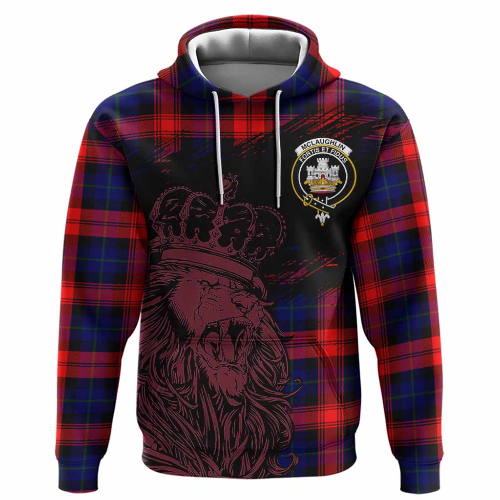 McLaughlin Tartan Crest Hoodie Crowned Lion Heritage Style