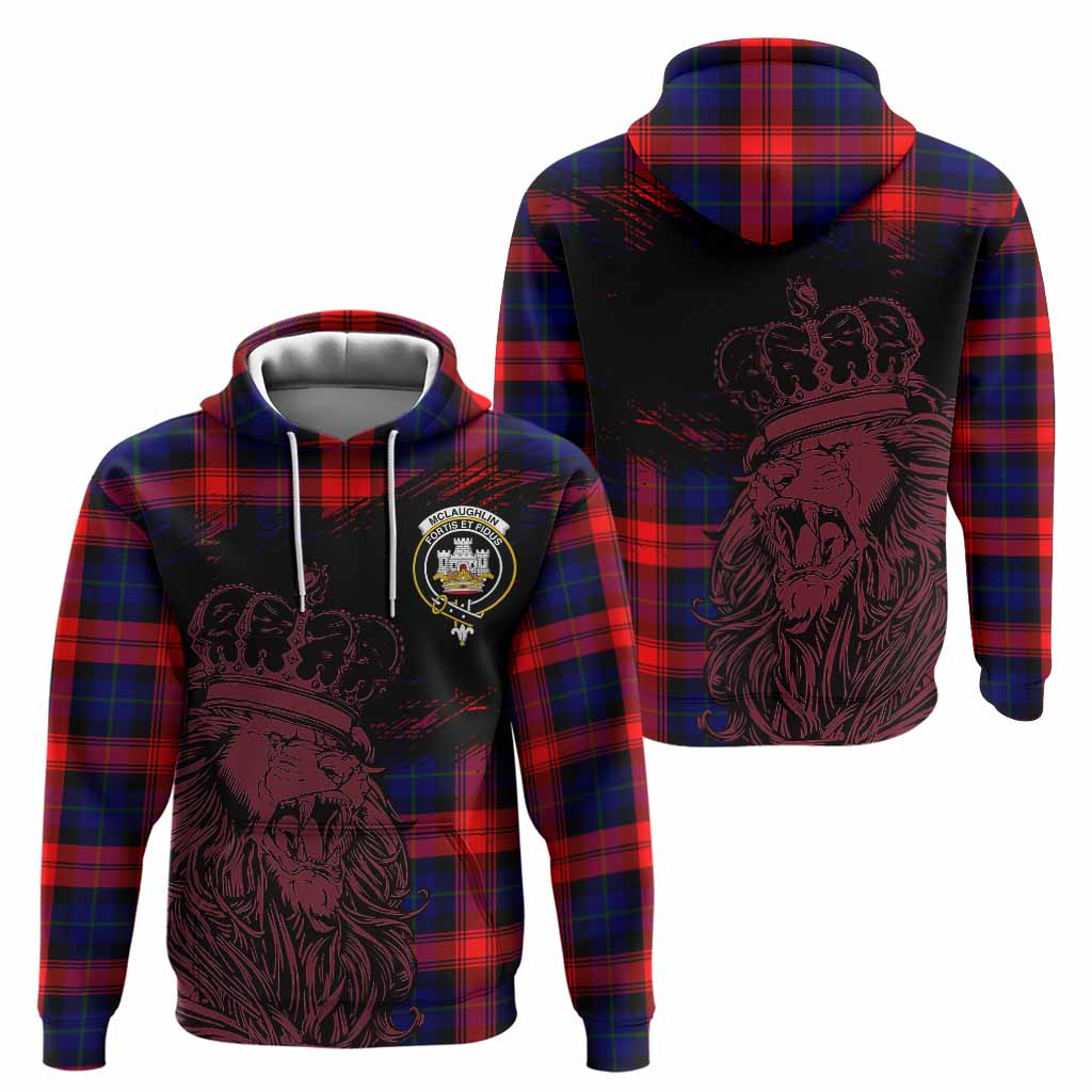 McLaughlin Tartan Crest Hoodie Crowned Lion Heritage Style