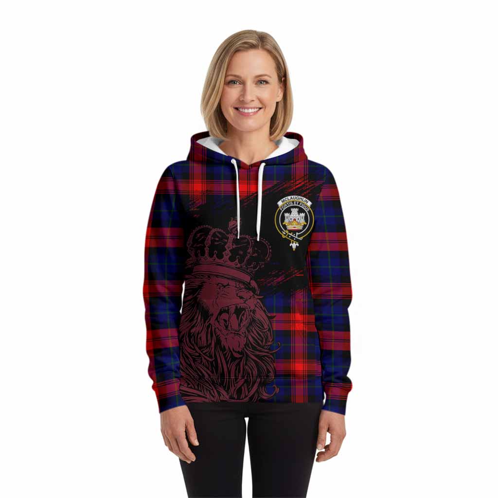 McLaughlin Tartan Crest Hoodie Crowned Lion Heritage Style