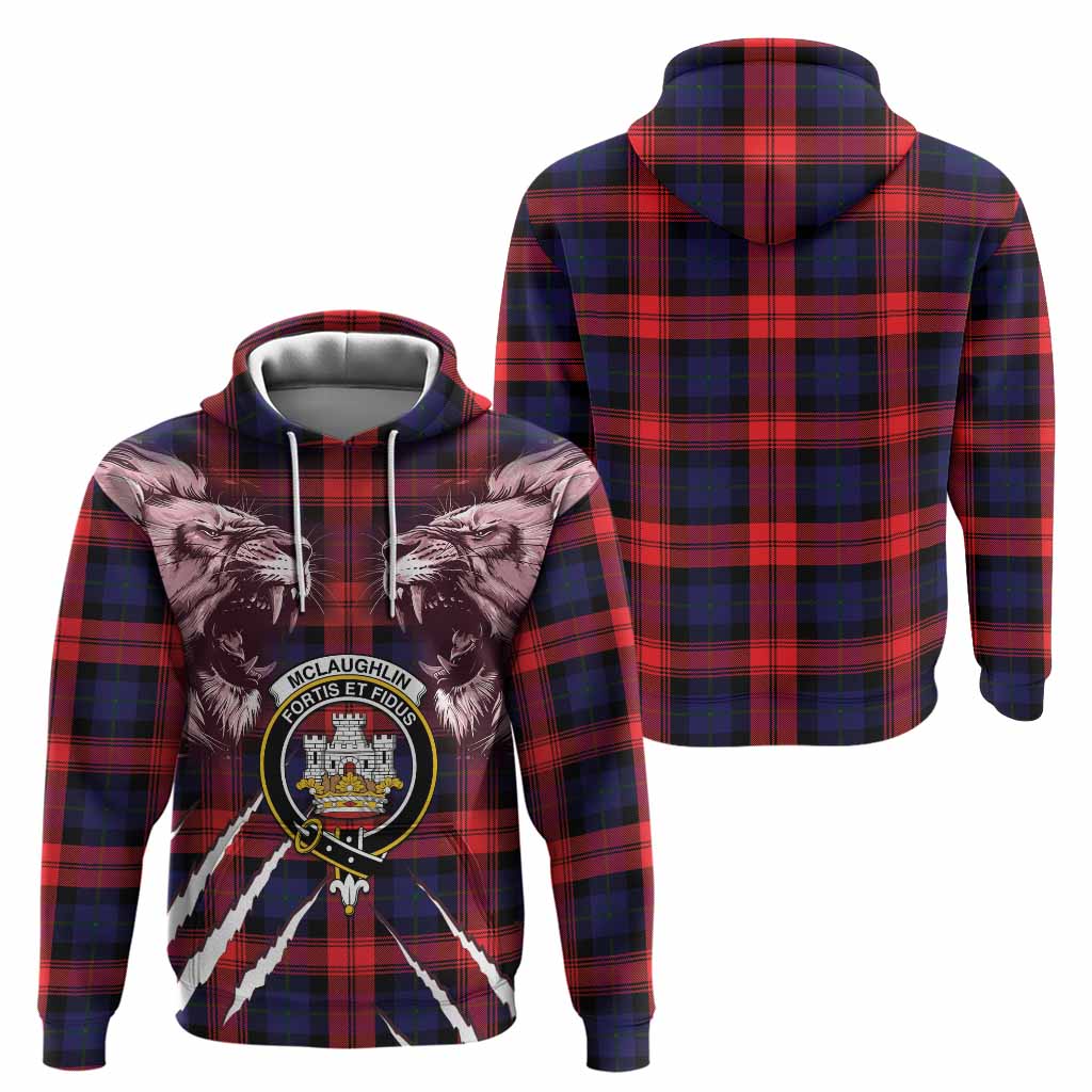 McLaughlin Tartan Crest Hoodie Ferocious Lion Style