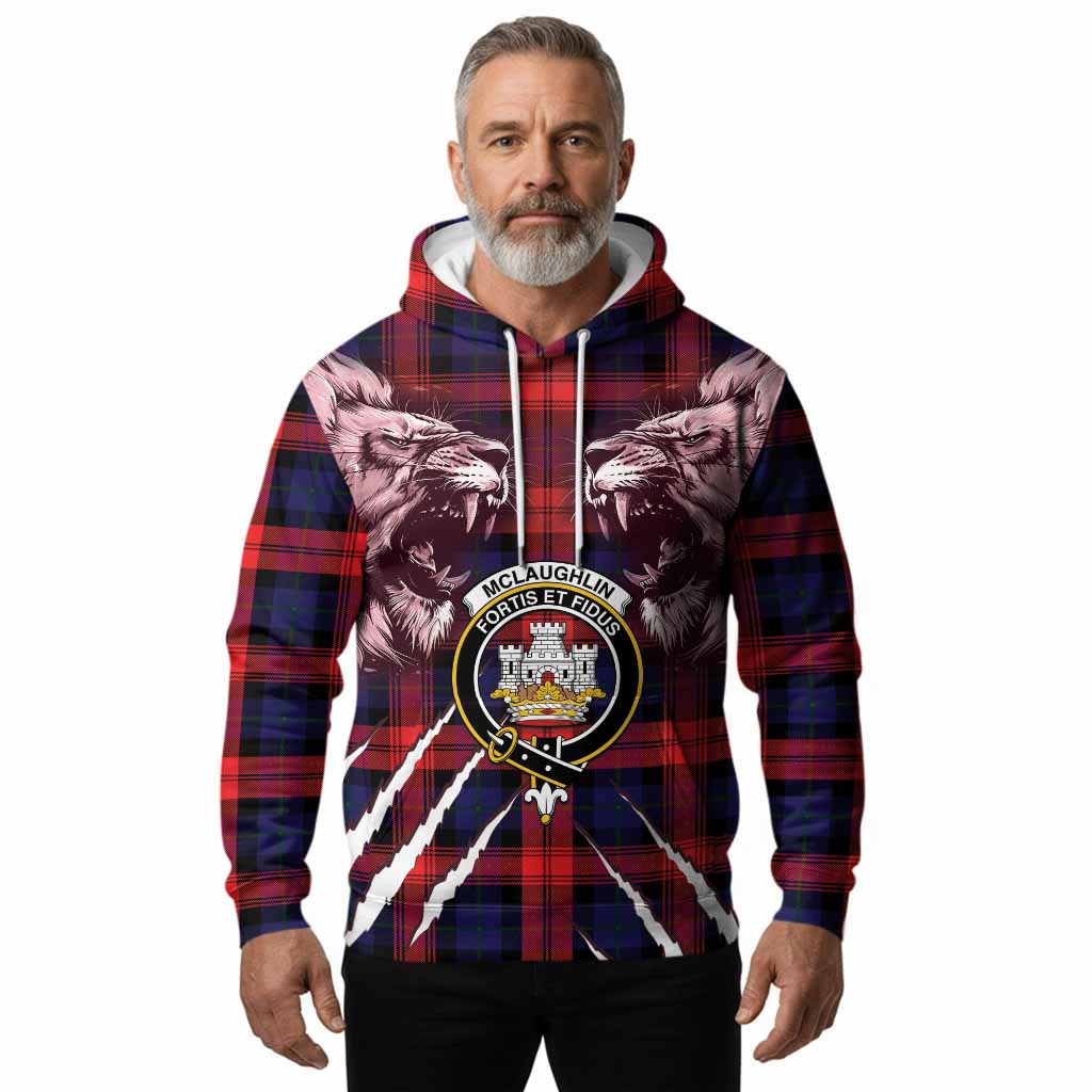 McLaughlin Tartan Crest Hoodie Ferocious Lion Style