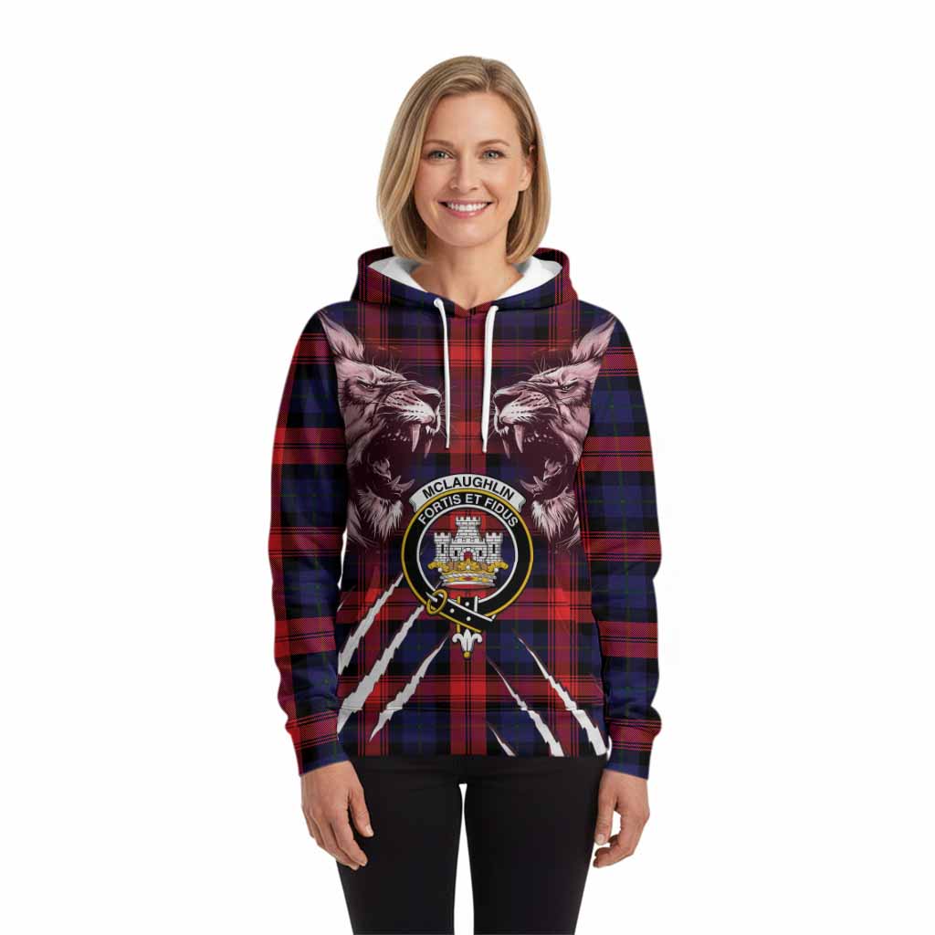 McLaughlin Tartan Crest Hoodie Ferocious Lion Style