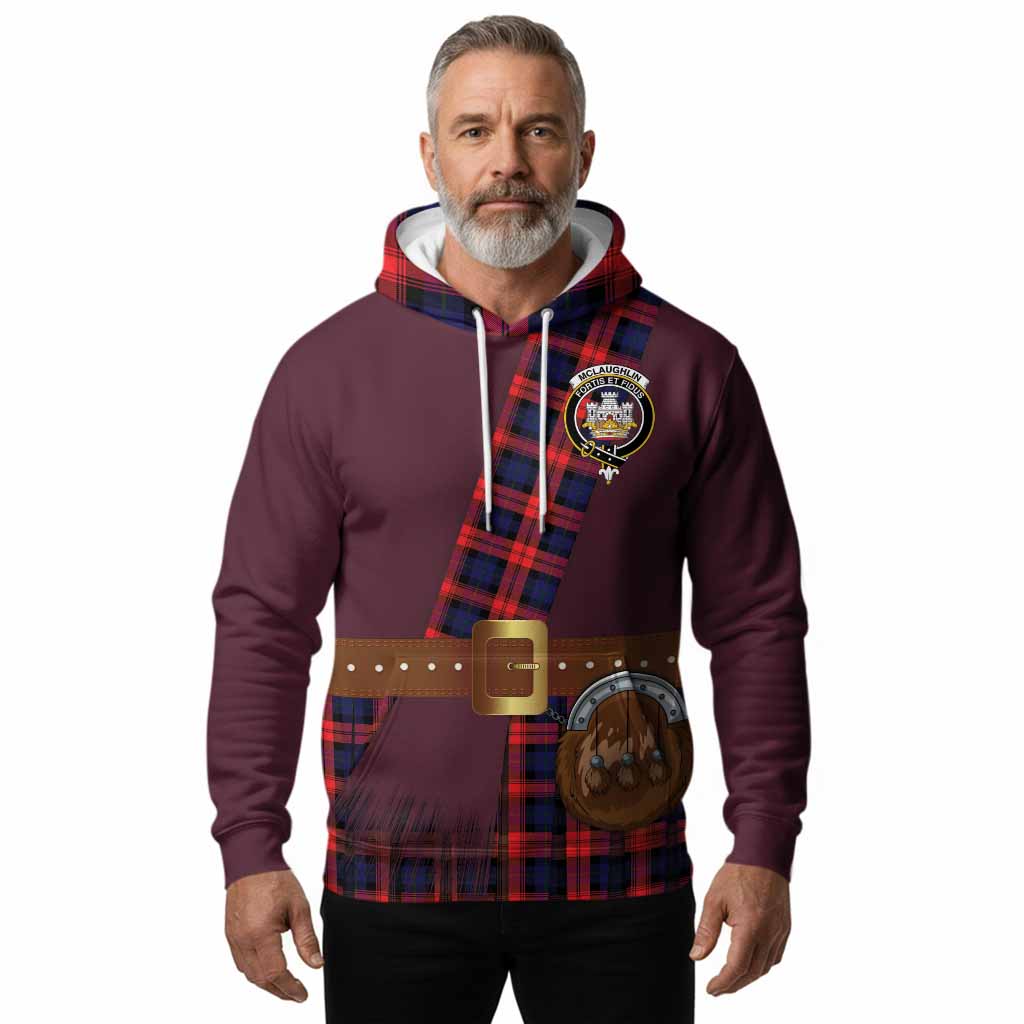 McLaughlin Tartan Crest Hoodie Kilt Costume Style
