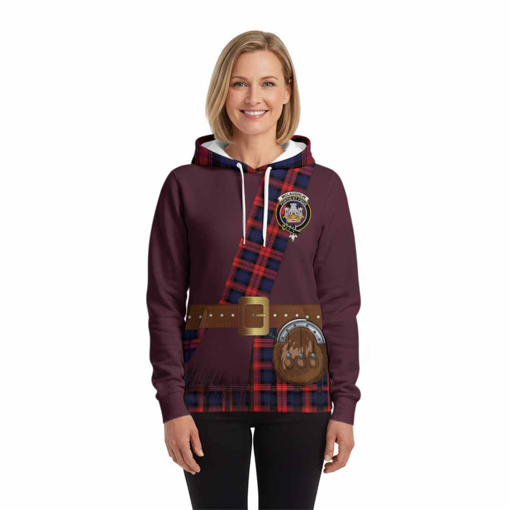 McLaughlin Tartan Crest Hoodie Kilt Costume Style