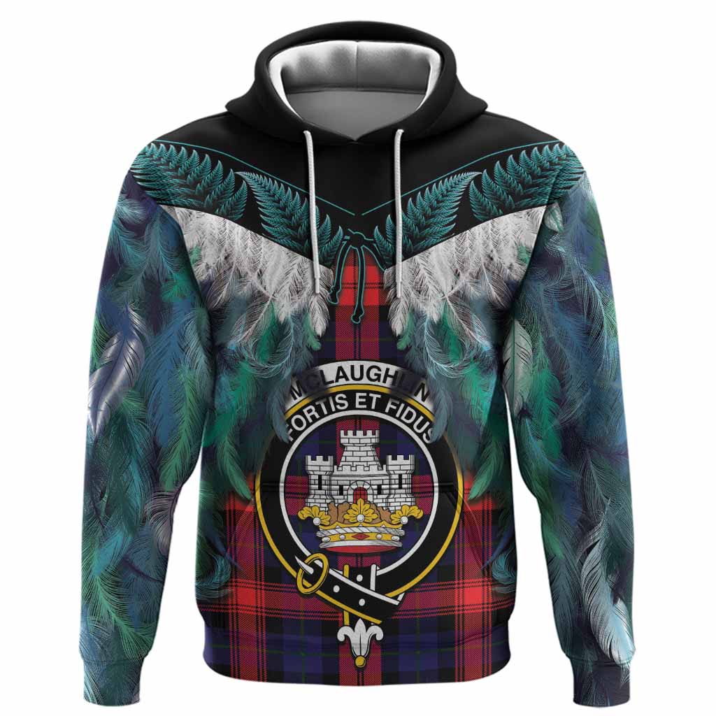 McLaughlin Tartan Crest Hoodie New Zealand Maori Korowai Cloak