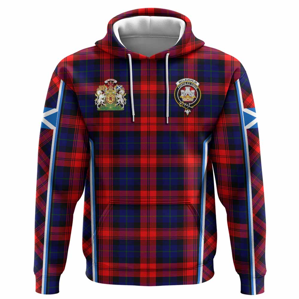 Mclaughlin Tartan Crest Hoodie Scotland Coat of Arm Flag Style - Tartan Vibes Clothing