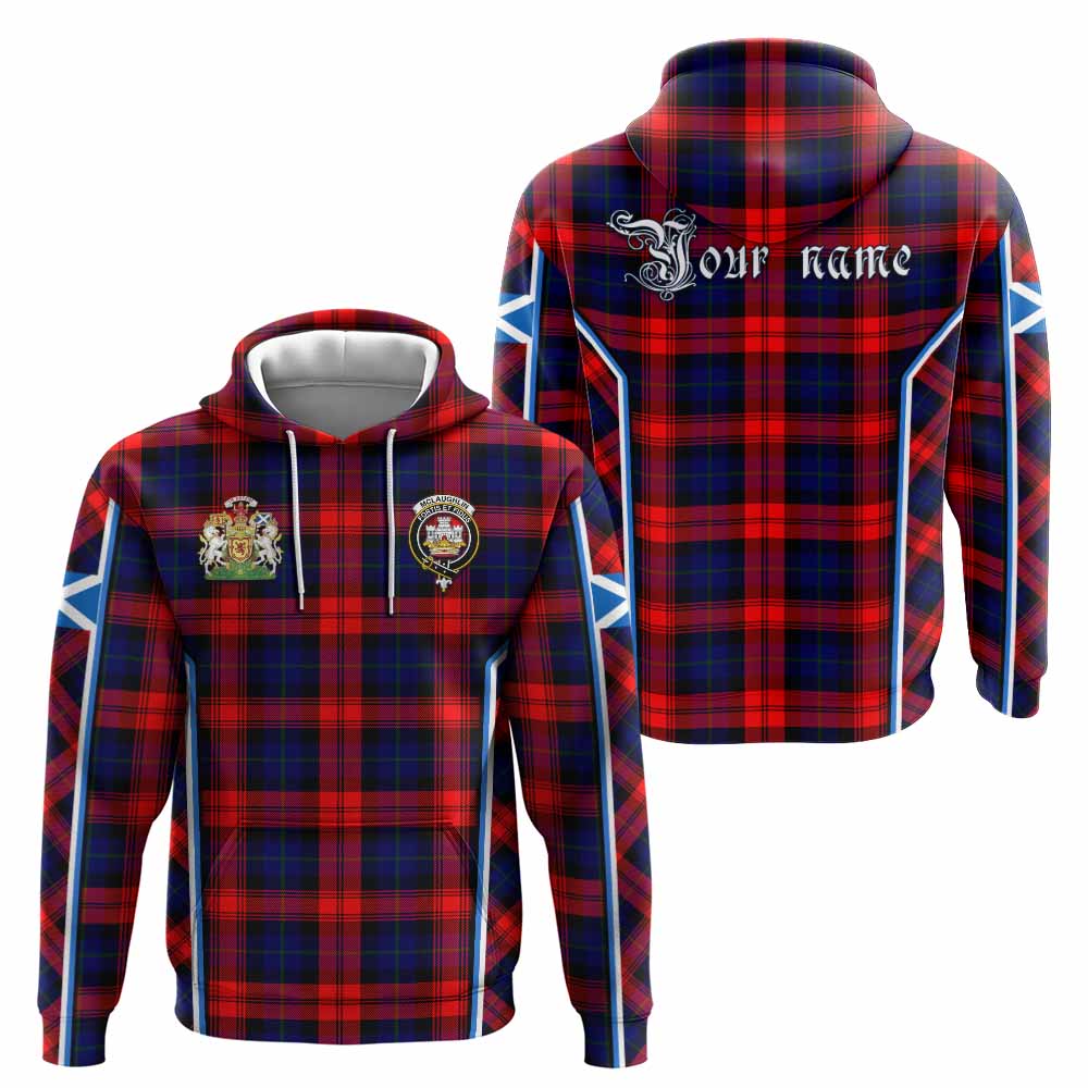Mclaughlin Tartan Crest Hoodie Scotland Coat of Arm Flag Style - Tartan Vibes Clothing