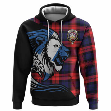 McLaughlin Tartan Crest Hoodie Scottish Golden Lions Wave Flow