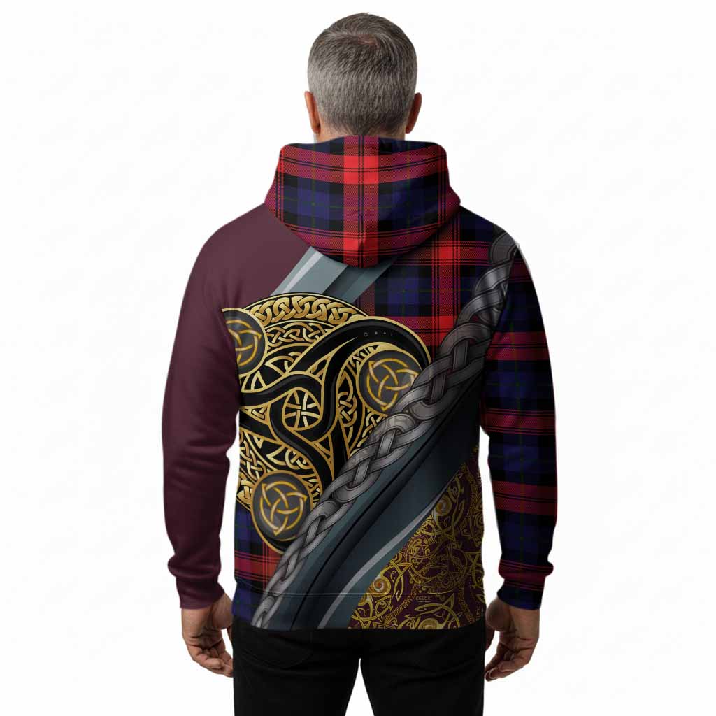 McLaughlin Tartan Crest Hoodie Scottish Triskele Celtic
