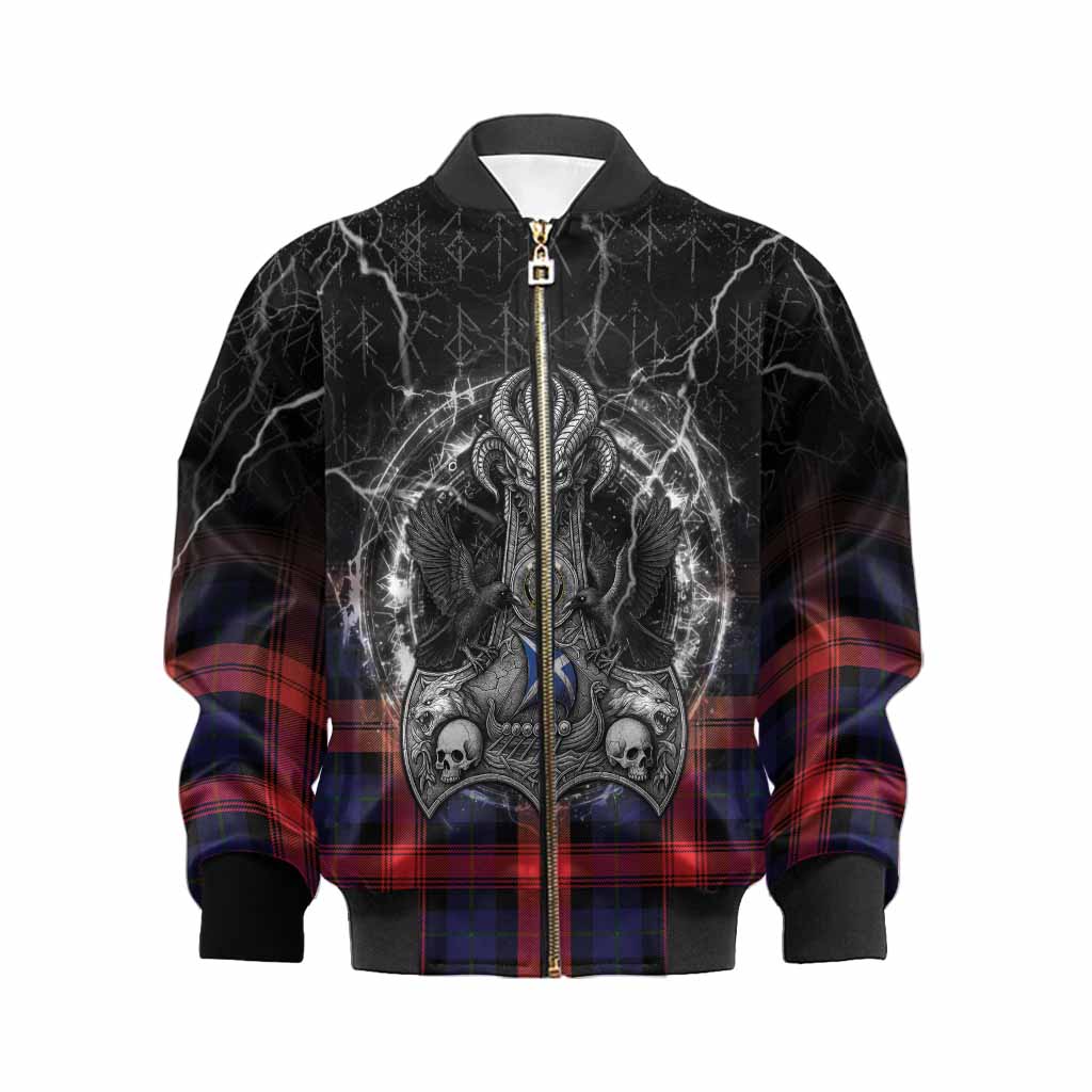 McLaughlin Tartan Crest Kid Bomber Jacket Celtic Odin's Raven Legacy