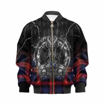 McLaughlin Tartan Crest Kid Bomber Jacket Celtic Odin's Raven Legacy