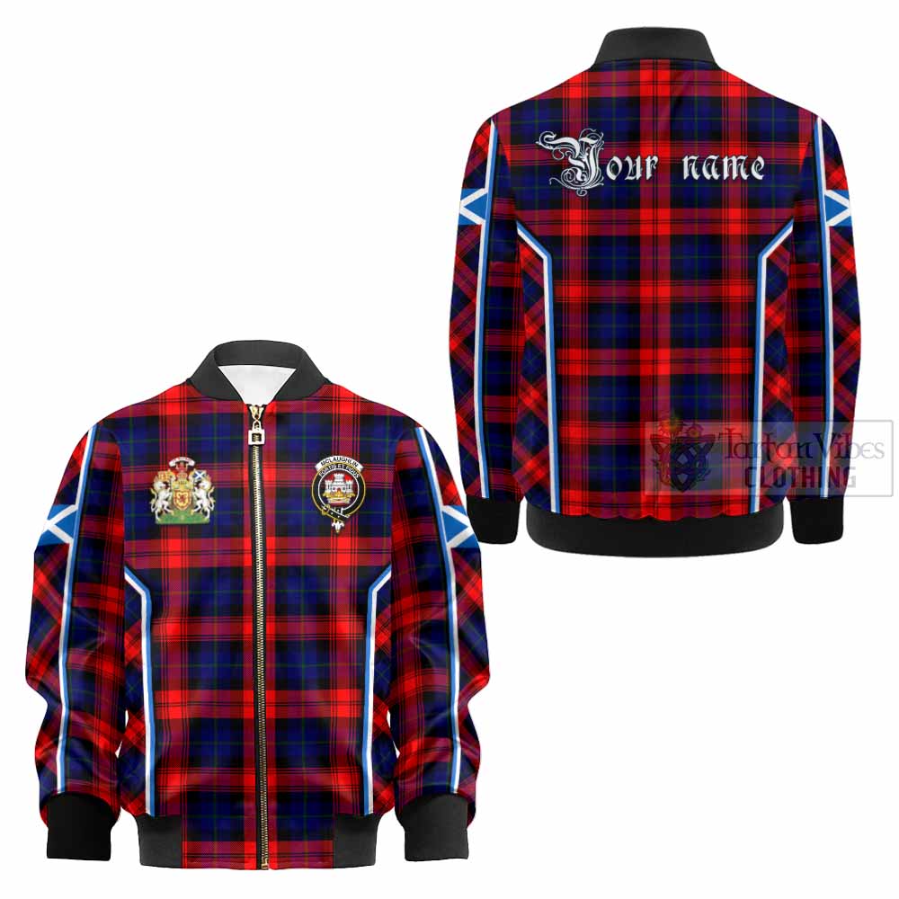 McLaughlin Tartan Crest Kid Bomber Jacket Scotland Coat of Arm Flag Style - Tartan Vibes Clothing