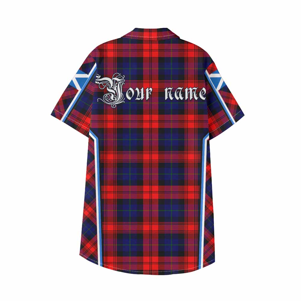Mclaughlin Tartan Crest Kid Hawaiian Shirt Scotland Coat of Arm Flag Style - Tartan Vibes Clothing