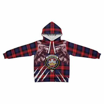 McLaughlin Tartan Crest Kid Hoodie Ferocious Lion Style