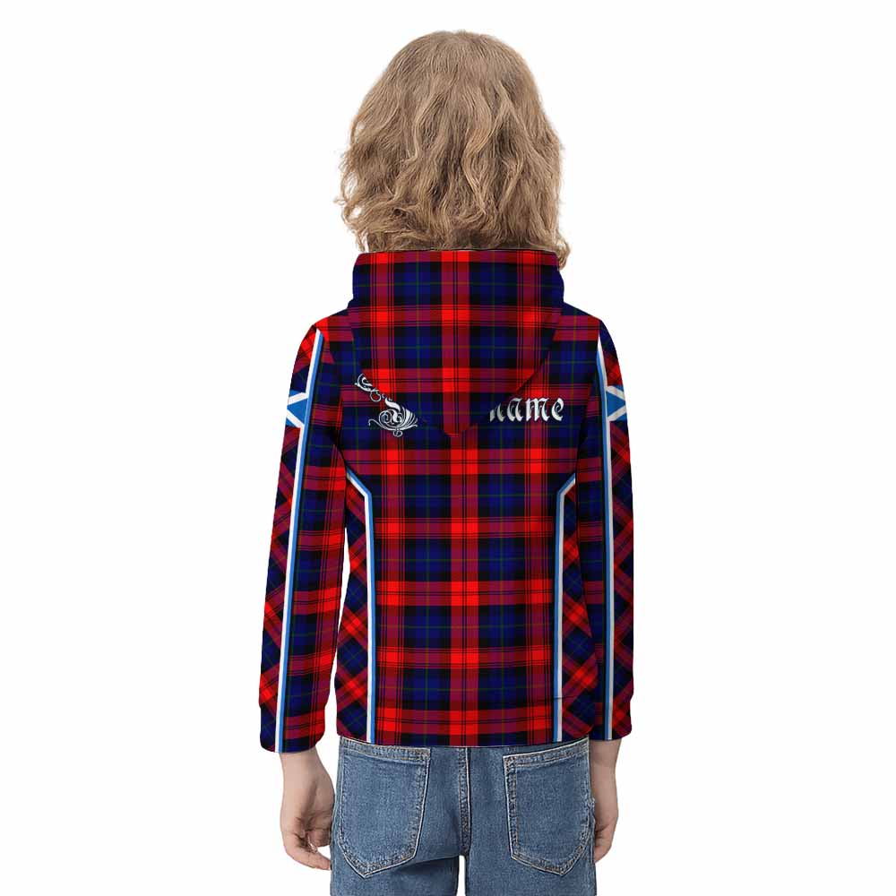 Mclaughlin Tartan Crest Kid Hoodie Scotland Coat of Arm Flag Style - Tartan Vibes Clothing