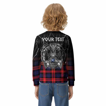 McLaughlin Tartan Crest Kid Knitted Sweatshirt Celtic Odin's Raven Legacy