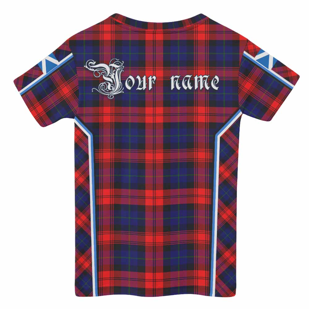 Mclaughlin Tartan Crest Kid T-shirt Scotland Coat of Arm Flag Style - Tartan Vibes Clothing