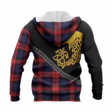 McLaughlin Tartan Crest Knitted Hoodie Legendary Dragon Knot Half Style