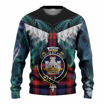 McLaughlin Tartan Crest Knitted Sweater New Zealand Maori Korowai Cloak