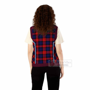 McLaughlin Tartan Crest Knitted V-Neck Vest Scotland Coat of Arm Flag Style - Tartan Vibes Clothing