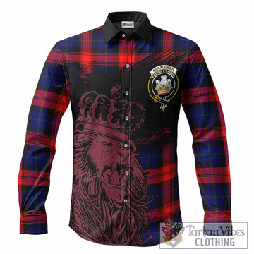 McLaughlin Tartan Crest Long Sleeve Button Shirts Crowned Lion Heritage Style