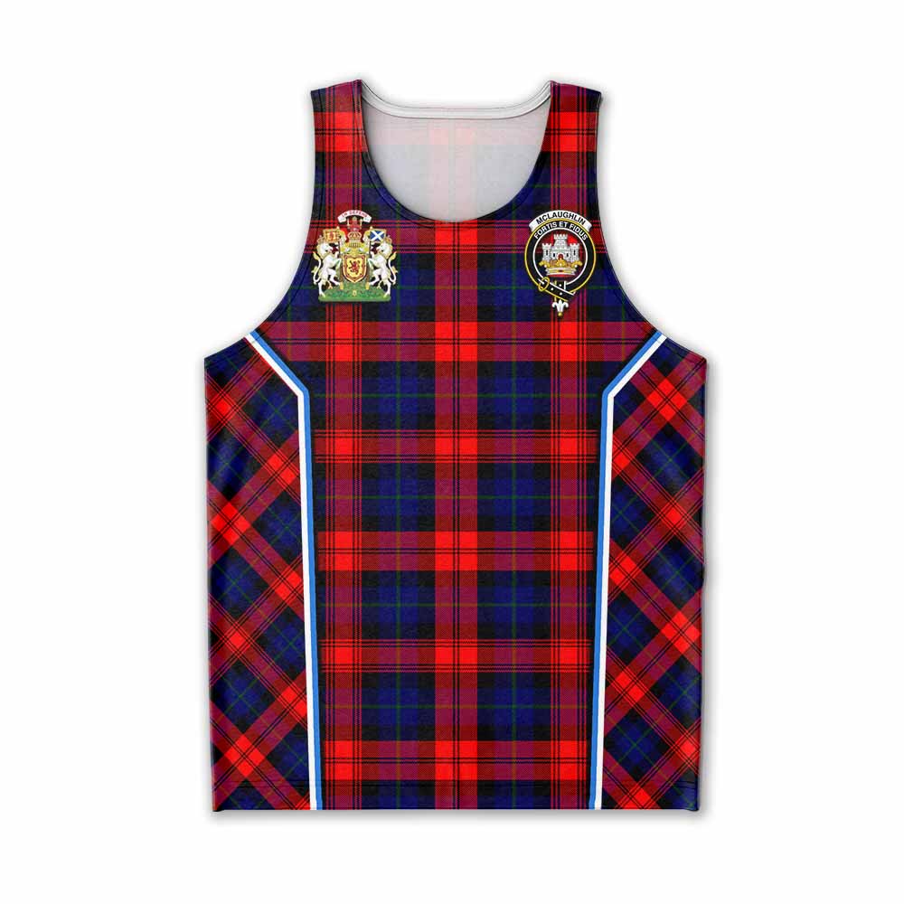 Mclaughlin Tartan Crest Men Tank Top Scotland Coat of Arm Flag Style - Tartan Vibes Clothing