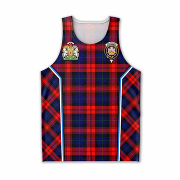 Mclaughlin Tartan Crest Men Tank Top Scotland Coat of Arm Flag Style