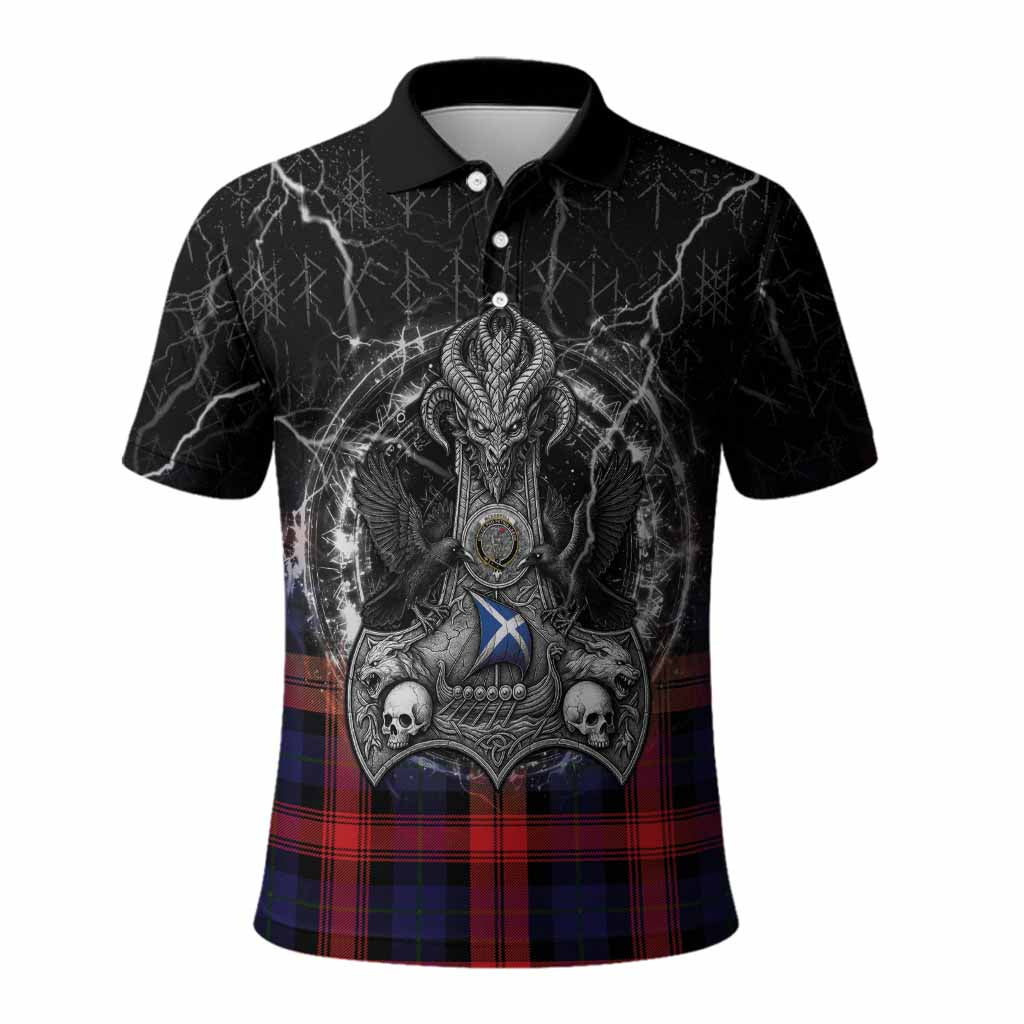 McLaughlin Tartan Crest Polo Shirt Celtic Odin's Raven Legacy