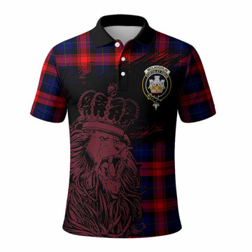 McLaughlin Tartan Crest Polo Shirt Crowned Lion Heritage Style