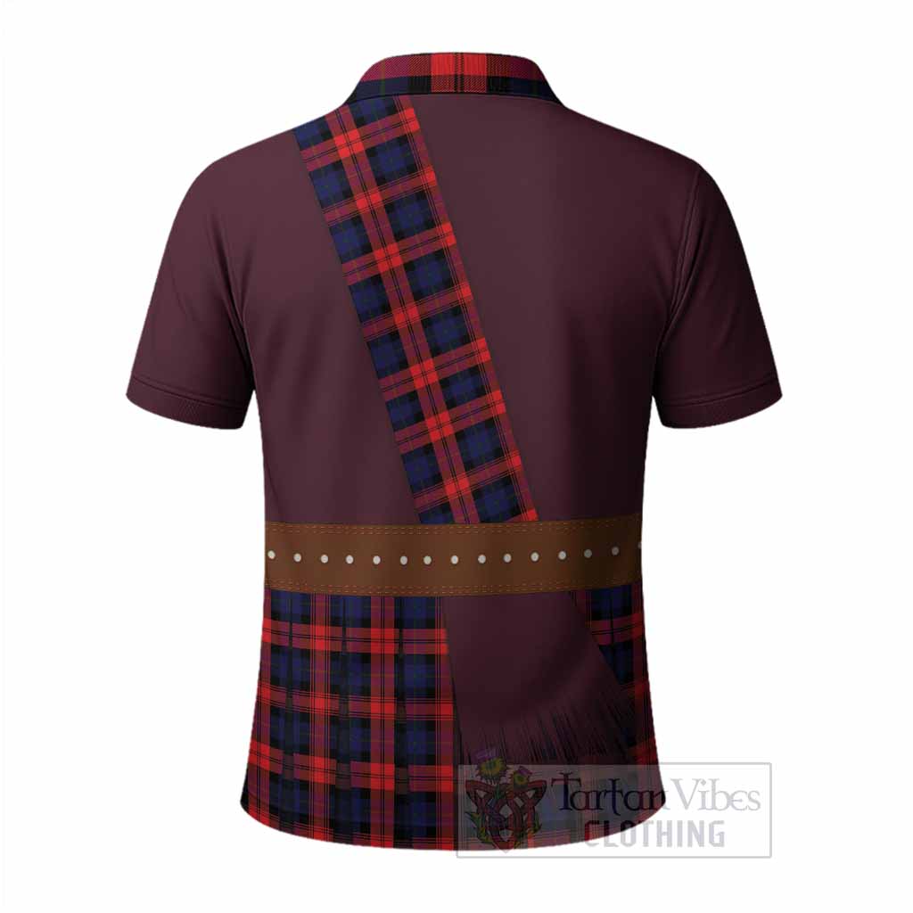 McLaughlin Tartan Crest Polo Shirt Kilt Costume Style