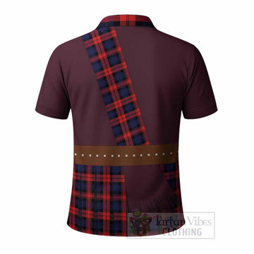 McLaughlin Tartan Crest Polo Shirt Kilt Costume Style