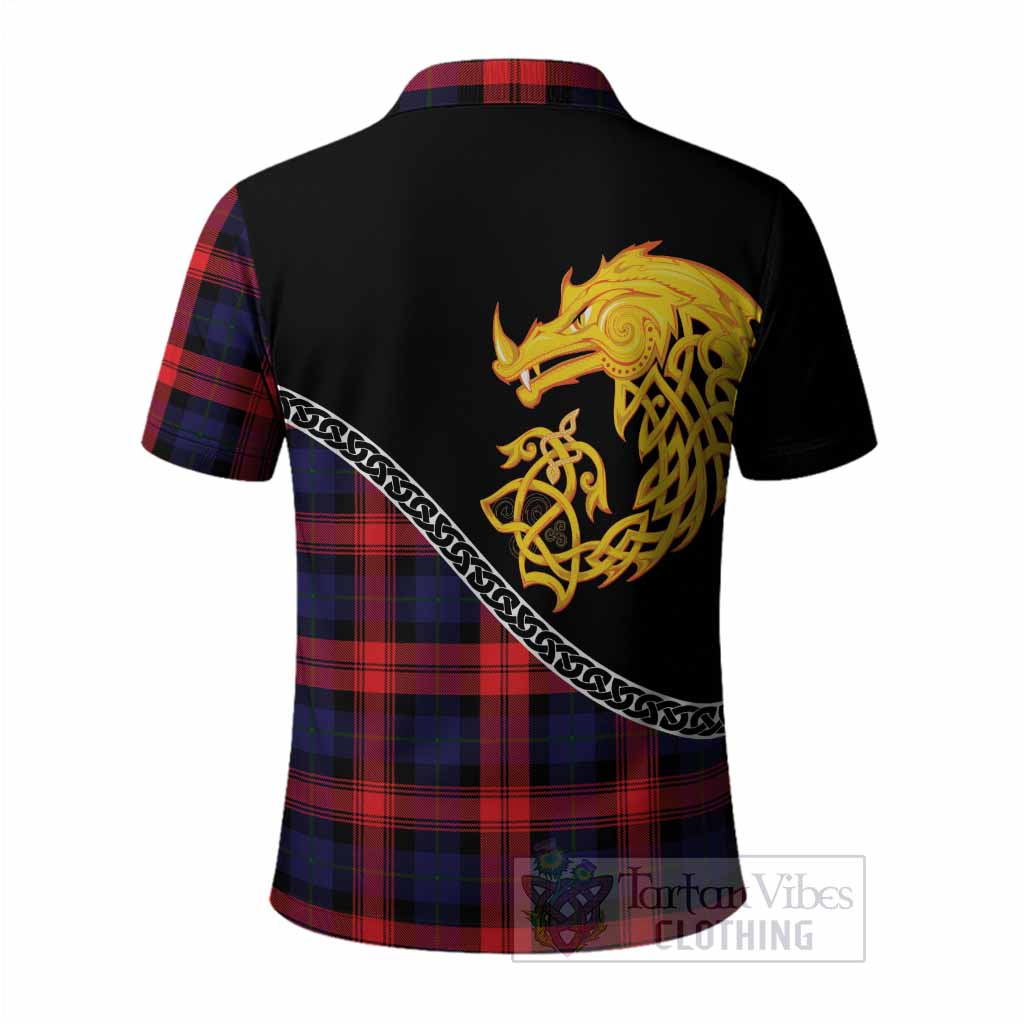 McLaughlin Tartan Crest Polo Shirt Legendary Dragon Knot Half Style