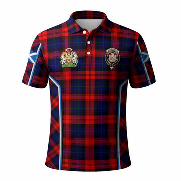 Mclaughlin Tartan Crest Polo Shirt Scotland Coat of Arm Flag Style - Tartan Vibes Clothing