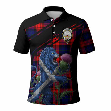 McLaughlin Tartan Crest Polo Shirt Scottish Lion Rampant Thistle