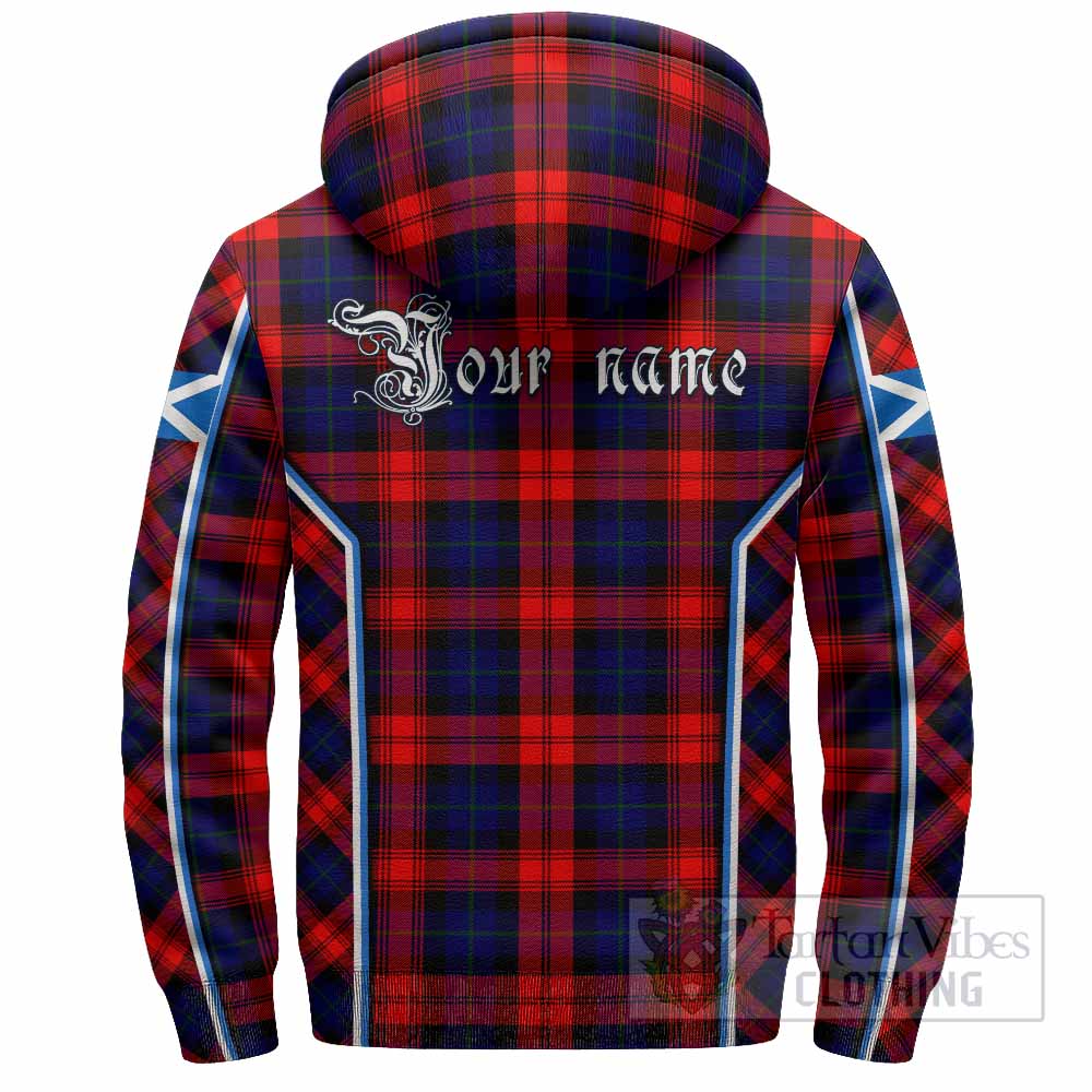 Mclaughlin Tartan Crest Sherpa Hoodie Scotland Coat of Arm Flag Style - Tartan Vibes Clothing