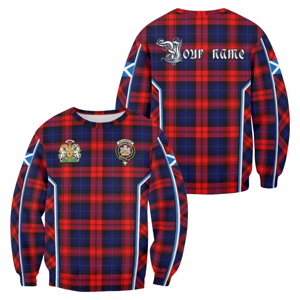 Mclaughlin Tartan Crest Sweatshirt Scotland Coat of Arm Flag Style - Tartan Vibes Clothing