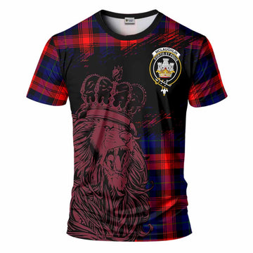 McLaughlin Tartan Crest T-Shirt Crowned Lion Heritage Style