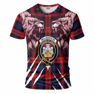 McLaughlin Tartan Crest T-Shirt Ferocious Lion Style