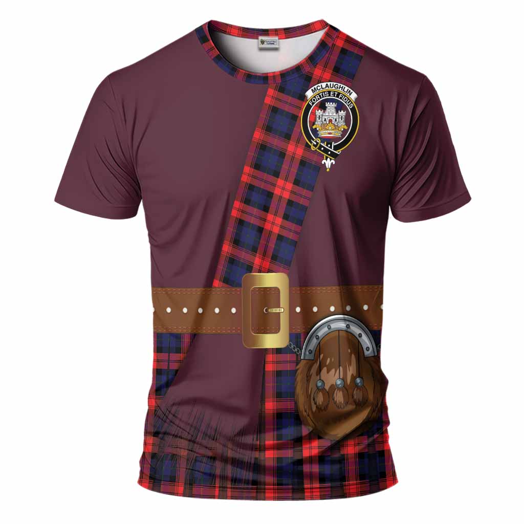 McLaughlin Tartan Crest T-Shirt Kilt Costume Style