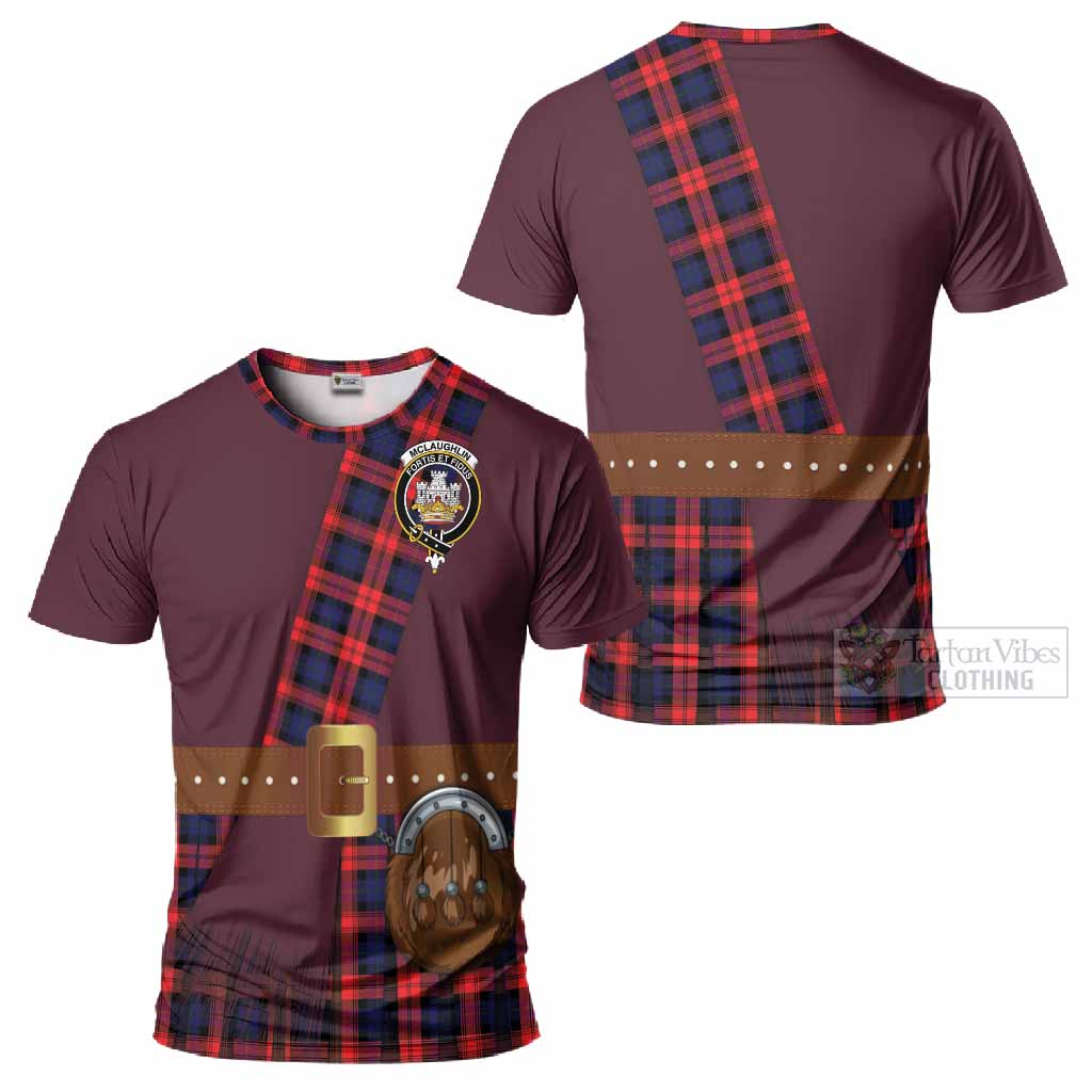 McLaughlin Tartan Crest T-Shirt Kilt Costume Style