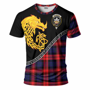 McLaughlin Tartan Crest T-Shirt Legendary Dragon Knot Half Style