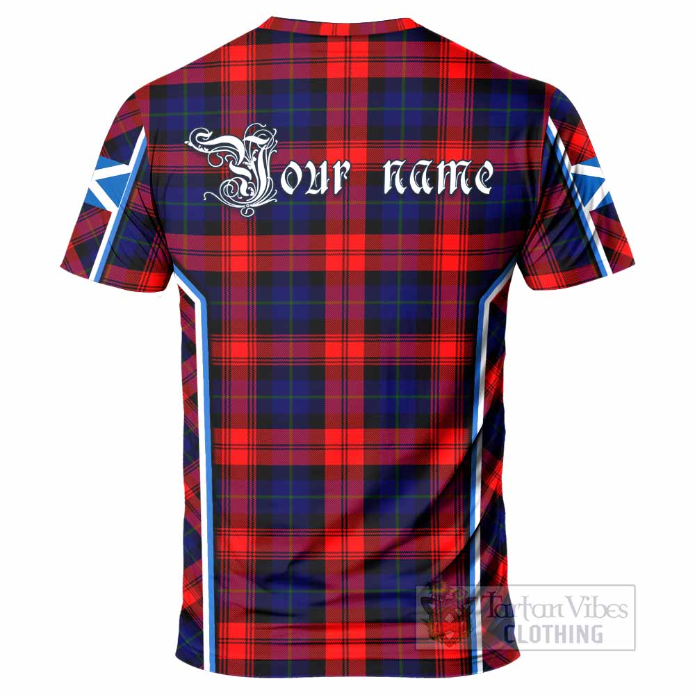 Mclaughlin Tartan Crest T-shirt Scotland Coat of Arm Flag Style - Tartan Vibes Clothing