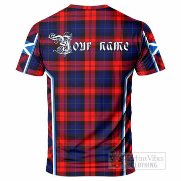 Mclaughlin Tartan Crest T-shirt Scotland Coat of Arm Flag Style - Tartan Vibes Clothing